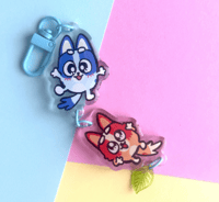 Blue Puppy keychain