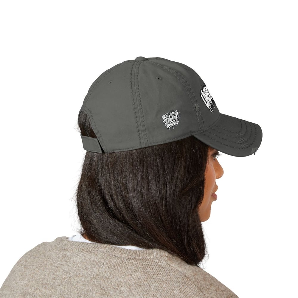 Image of Unbothered Distressed Dad Hat — Embroidered Casual Cap