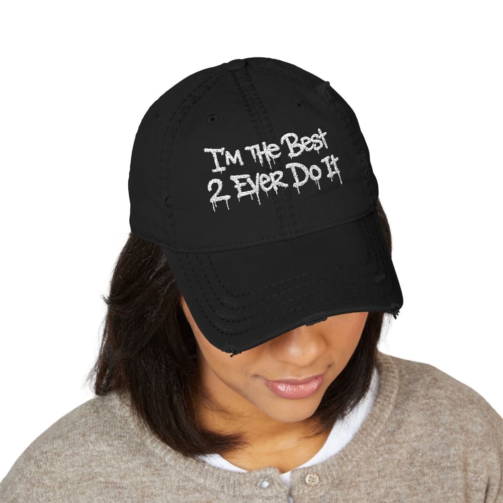 Image of Distressed Dad Hat (Embroidery)