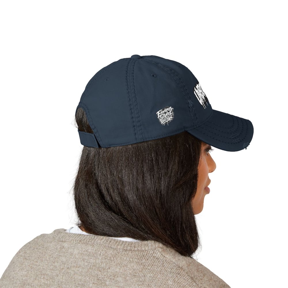 Image of Unbothered Distressed Dad Hat — Embroidered Casual Cap