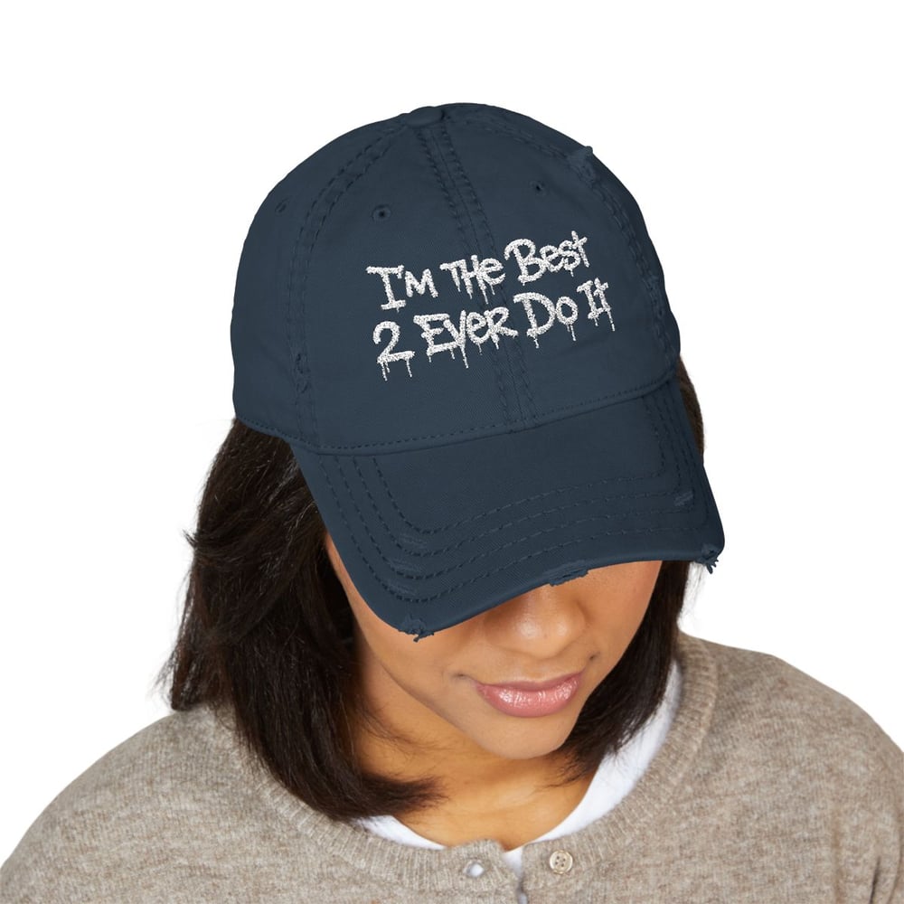 Image of Distressed Dad Hat (Embroidery)