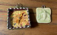 Two Vintage Handmade Art Pendants