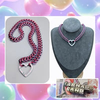 Image 1 of Polka Dot Heart Choker