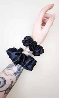 Noir Satin Scrunchie