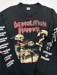 Image 3 of 1992- Demolition Hammer Epidemic of Violence NA tour longsleeve