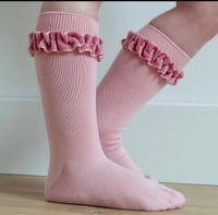 Image 1 of Frilly Velvet Socks 