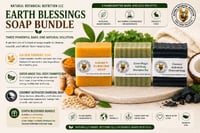 Image 3 of Earth Blessings Soap Bundle (Turmeric, Green Magic, Charcoal)