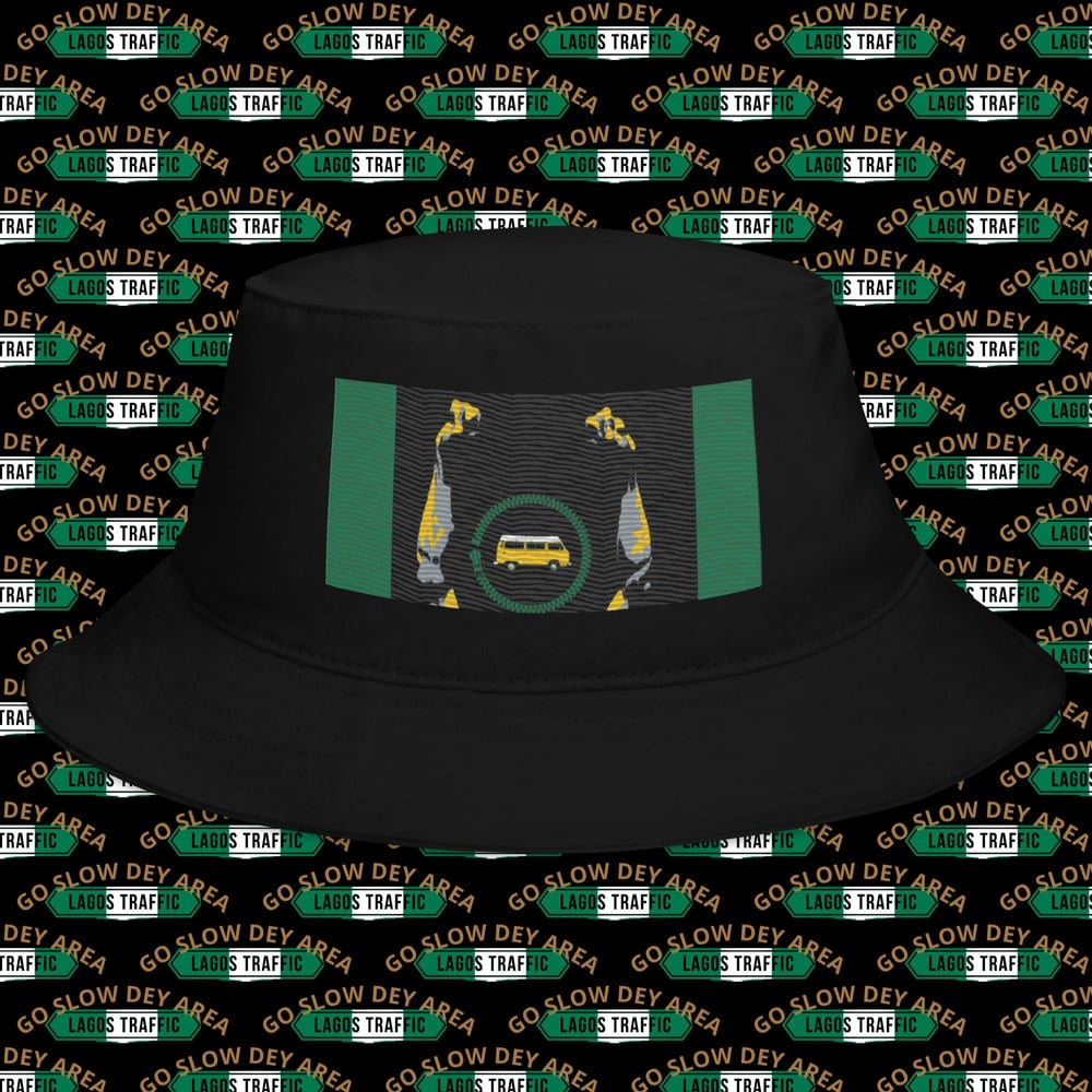 LAGOS TRAFFIC LUX COUTURE TWILL BUCKET HAT (DANFO COUTURE)