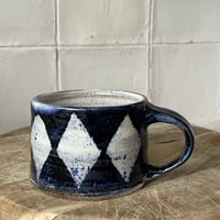 Image 2 of Small mug blue diamonds 