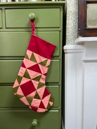 Image 3 of Coral Patchwork Stocking