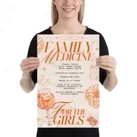 Image 1 of 12x18in FAMILY MEDICINE POSTER - FOR THE GIRLS