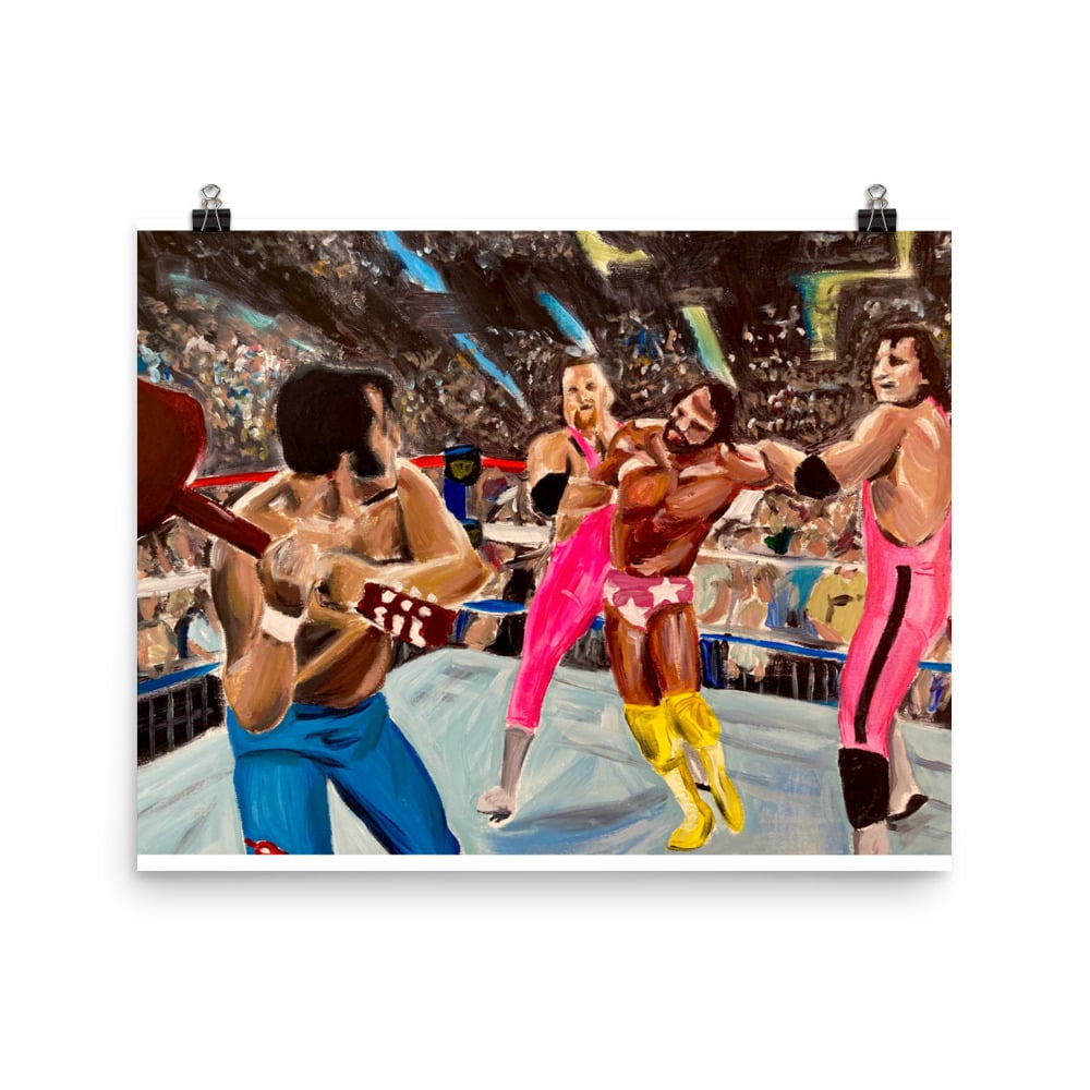 Image of Machoman vs Honkytonkman 16 x 20 print