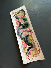 Image 4 of ORIGINAL PAINTING SAKURA SNAKE