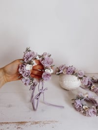 Image 5 of purple peonies halo