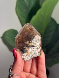 Image 1 of NATURAL RUTILE X GARDEN SMOKEY QUARTZ POINT -BRAZIL- A