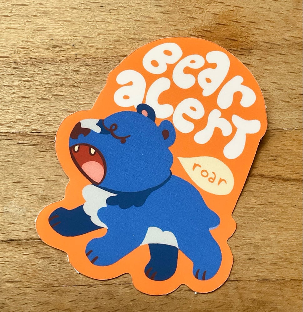 BEAR ALERT sticker