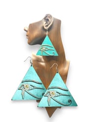 Eye of Horus Pyramid Earrings 