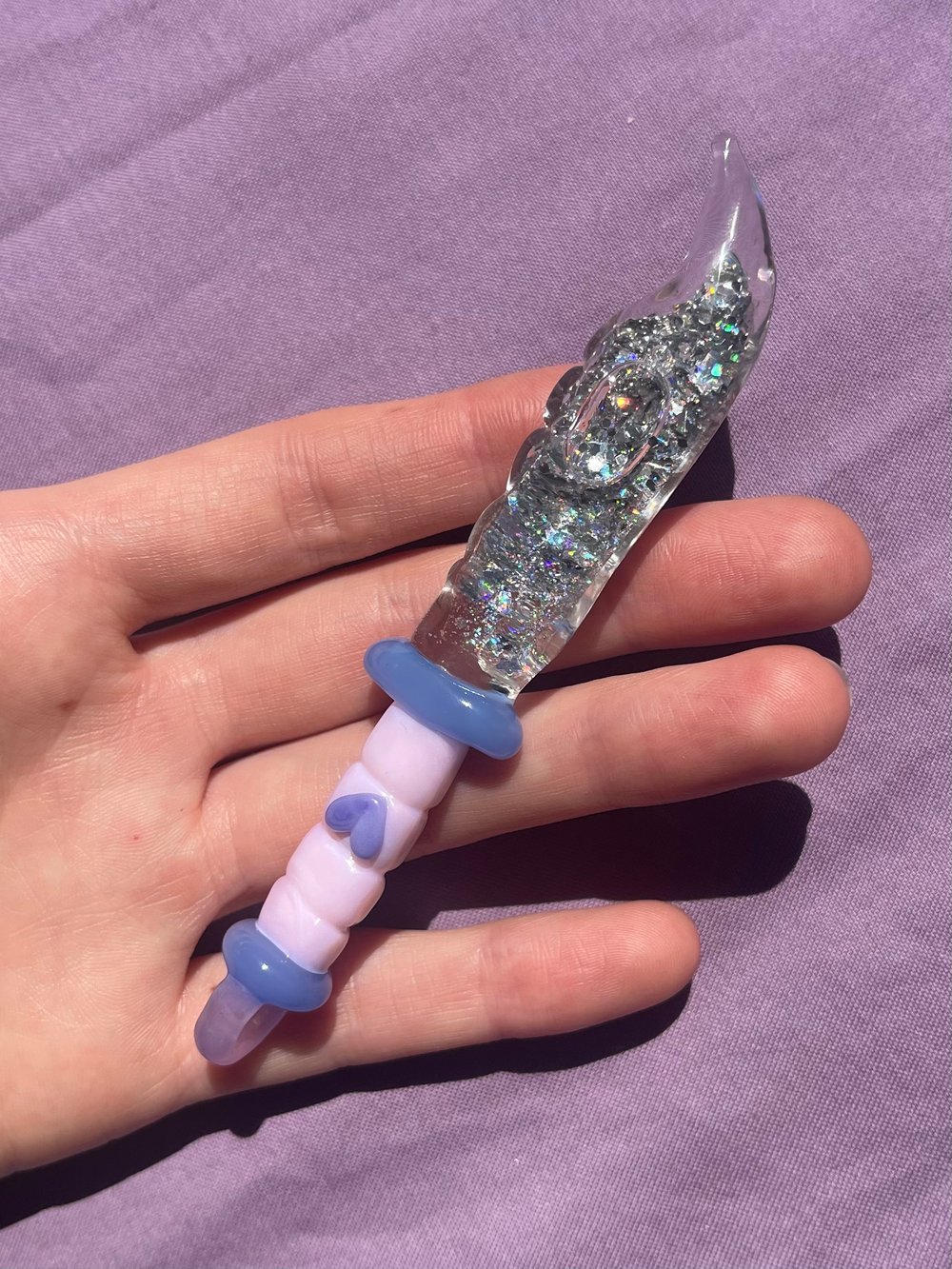 Image of Glitter Bowie Knife Pendant Tool