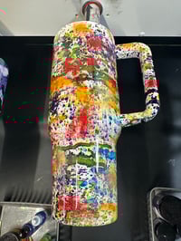 Image 1 of Brett 40oz Stan splatter rainbow 