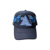 Art of Fame❌A-Team All Black Trucker Hat/ Butterfly Effect” Royal Logo