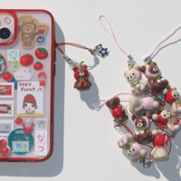 Image 3 of Cherry Rilakkuma Strap