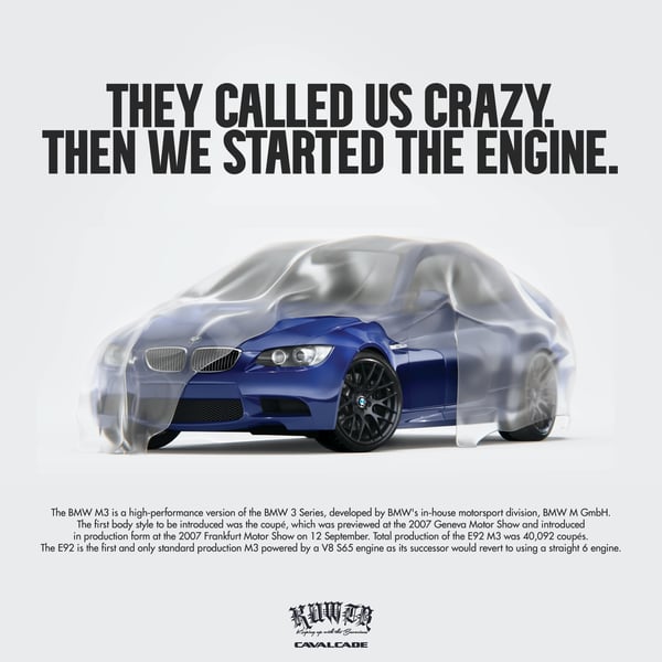 Image of E92 M3 Classic Advertisement Poster (PREORDER)