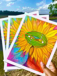 Image 2 of Sunflower Art Print 