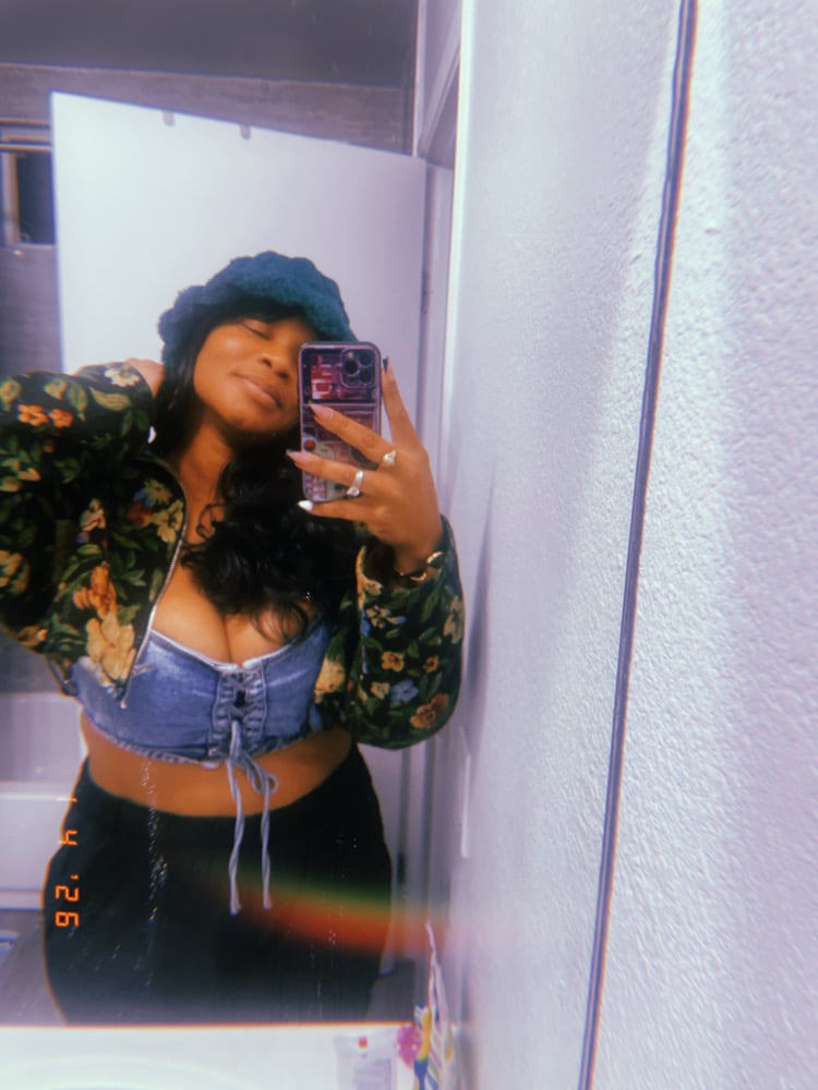 Image of RJ Rhonda Jane Heart Chakra Fuzzy Bucket Hat