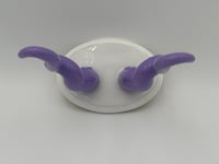 Image 3 of Double Lilac Tentacles on White Oval Base