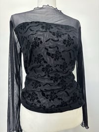 Image 2 of Vintage black lace top // M
