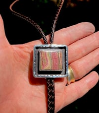 Image 3 of Rhodochrosite Bolo Tie