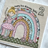 Image 2 of Ballerina And Rainbow Card
