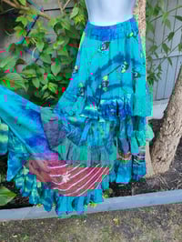 Image 14 of Wanderlust maxi skirt / Bandeau Dress Balearic Island Blues pop of Rust 8-16