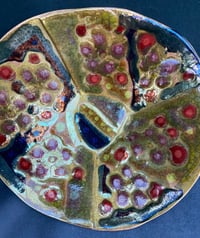 Image 3 of Stylised flower lustre bowl