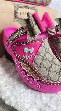 Image 4 of Pink Gorg girl crocs w/ matching crossbody