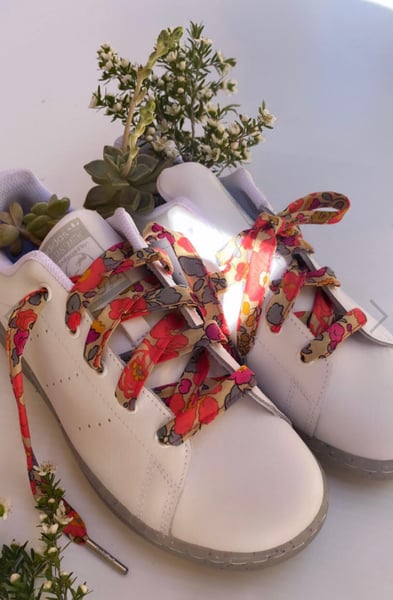 Image of Liberty Print Shoelaces - Betsy Berry Fluro