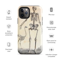 Image 3 of Antique Bookpage Detailed Anatomical Illustration Human and Bird Skeletons Tough Case for iPhone®