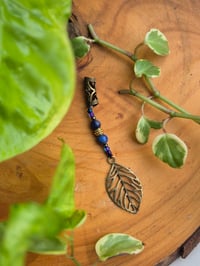 Bronze Leafy Dangle with Sodalite
