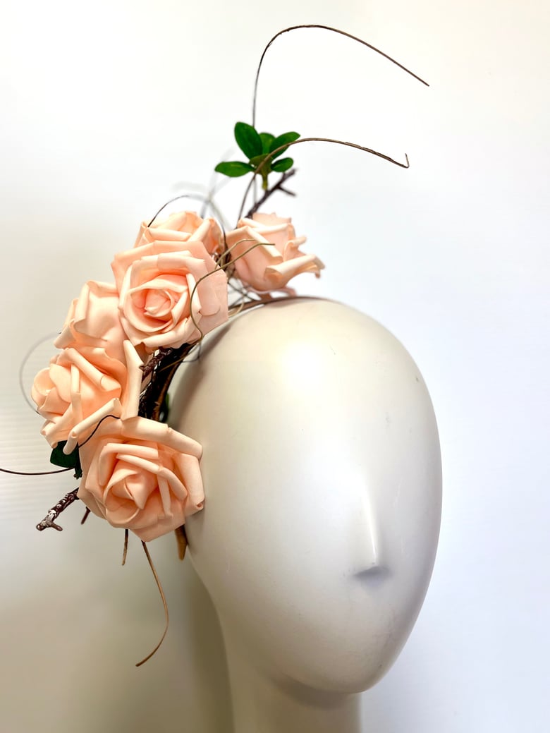 Image of Soft pink rose headpiece 