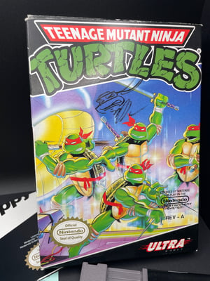 Image of NES TMNT GAME SIGNED 