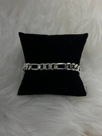 Image 1 of White Gold Plated Fígaro Bracelet 