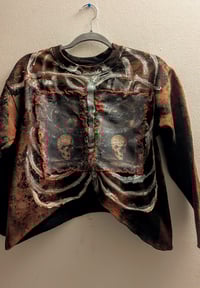 Image 2 of Re-purposed sweat shirt "Death comes Forth"