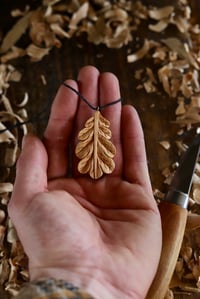 Image 7 of     Oak Leaf Pendant Necklace
