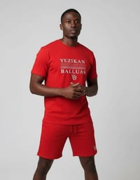Image 4 of YB Red Mesh Blend Short Set