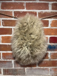 Image 3 of Sheepskin TAUPE Wool Leather Shearling Pieces in Roundish Natural Shapes