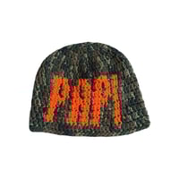 Image 1 of PAPI Dark Camo and Orange Fitted Beanie