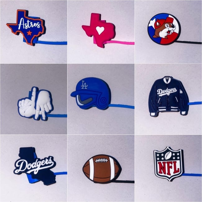 Football Straw Toppers