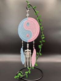 Image 1 of Cotton Candy Yin & Yang Dreamcatcher