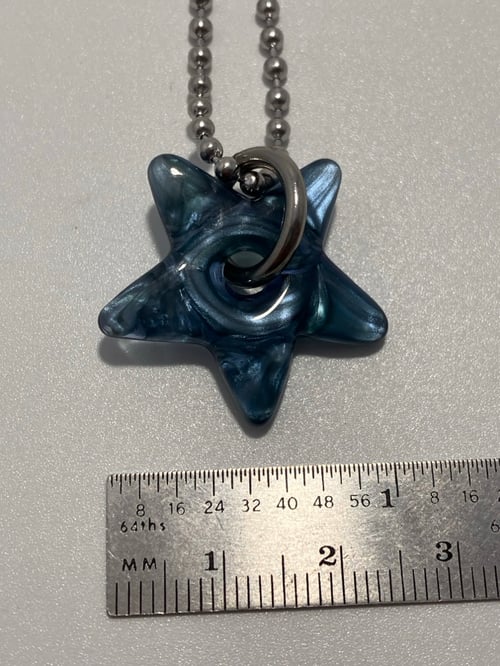 Image of mini metallic blue star