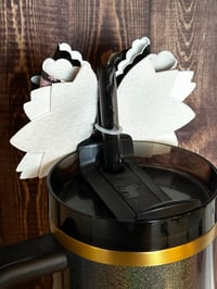 Image 4 of Halloween Bougie Ghost Tumbler Straw Topper Bow